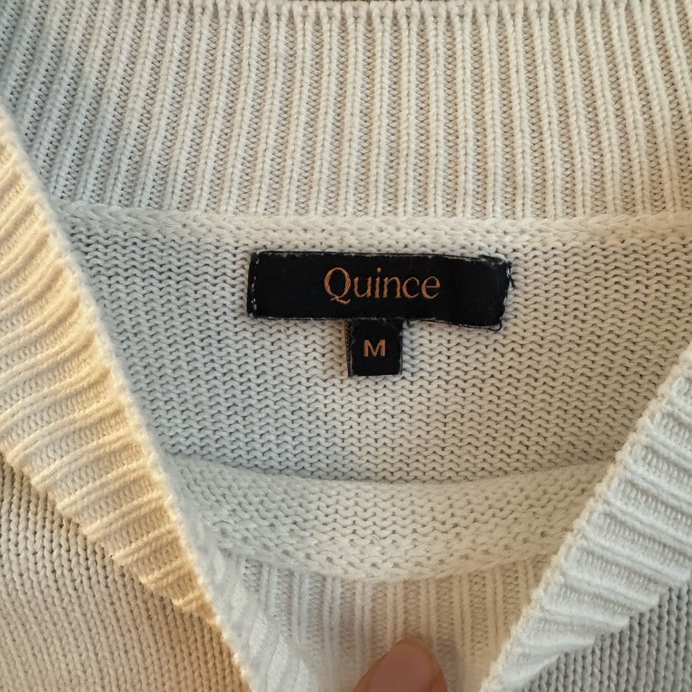 Quince Women's Mock Neck Sweater Ivory - Picture 4 of 4